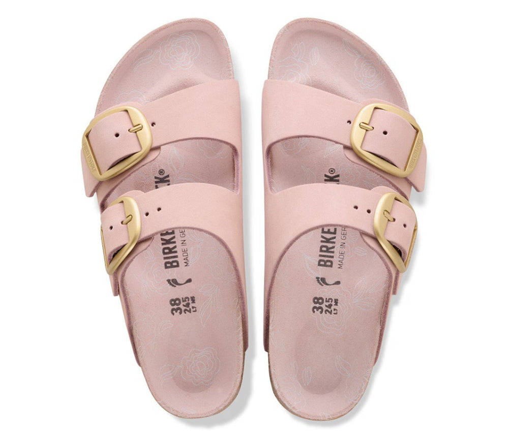 Arizona Big Buckle in Soft Pink Nubuck by Birkenstock
