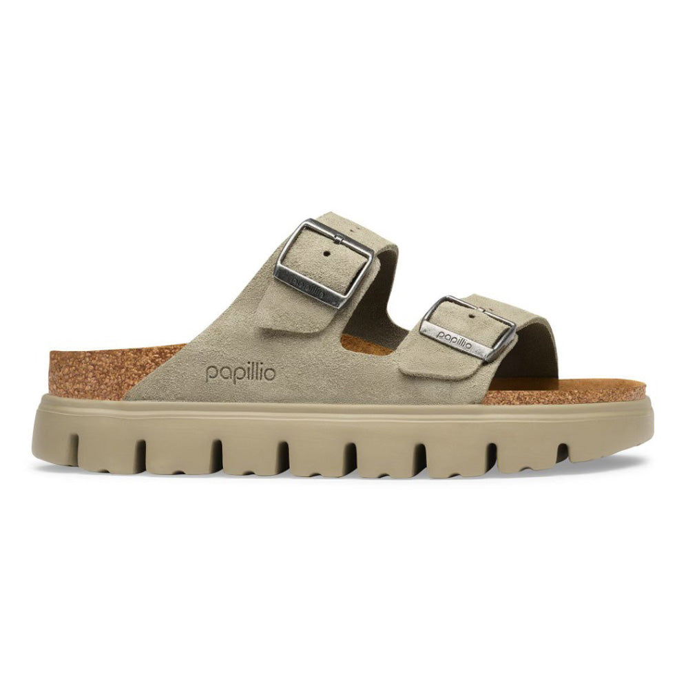 Arizona Chunky in Taupe Suede Narrow Width by Birkenstock