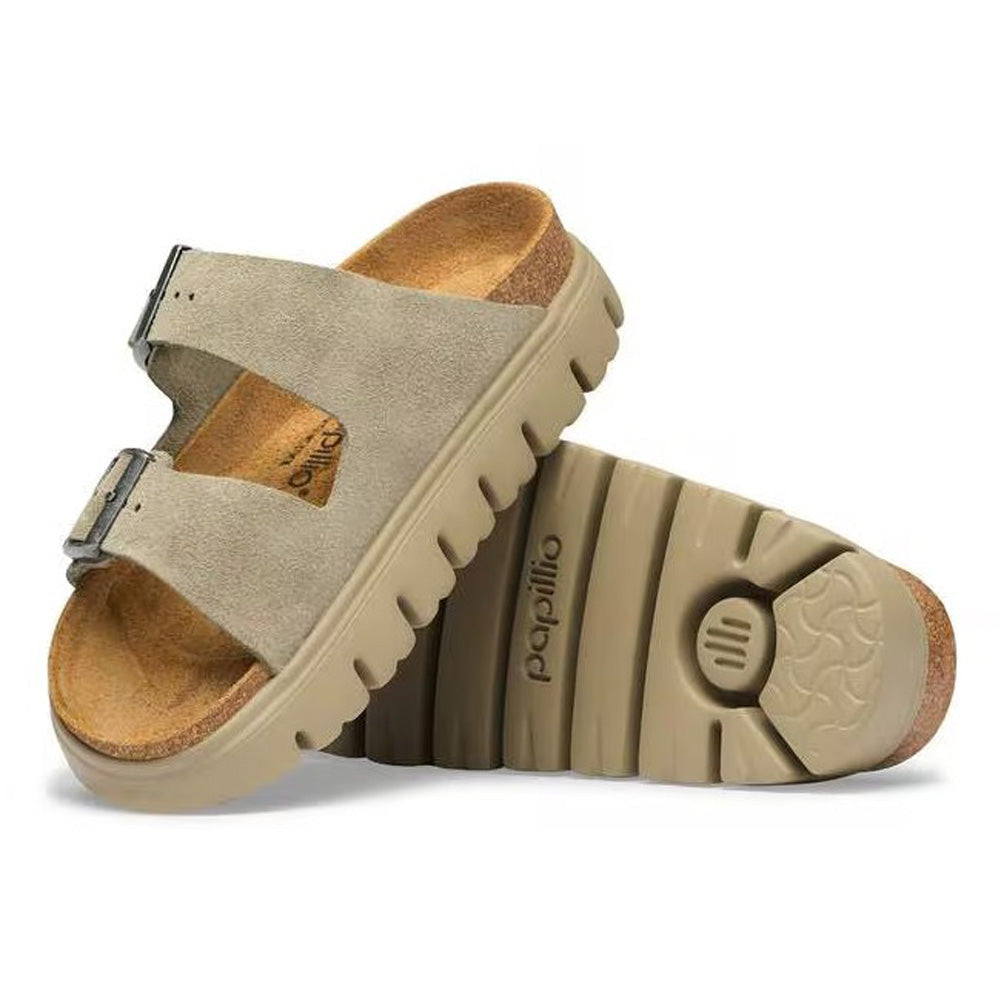 Arizona Chunky in Taupe Suede Narrow Width by Birkenstock