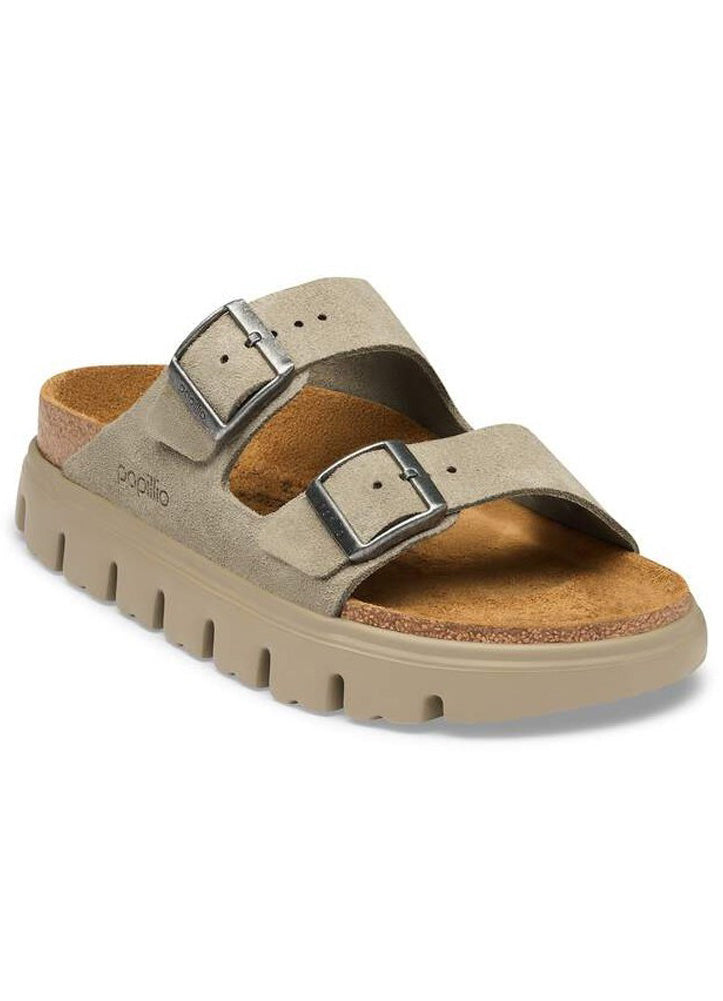 Arizona Chunky in Taupe Suede Narrow Width by Birkenstock