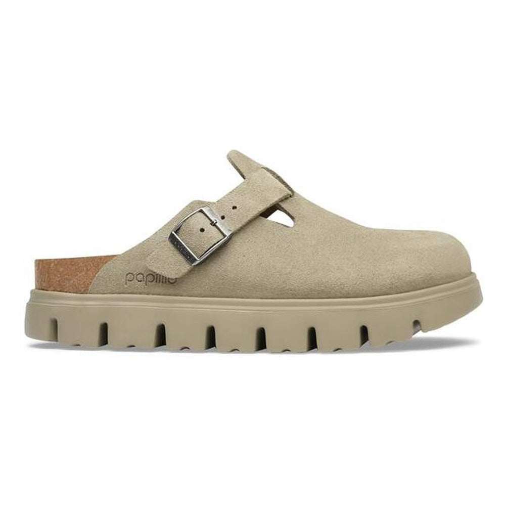 Boston Chunky in Taupe Suede Narrow Width by Birkenstock