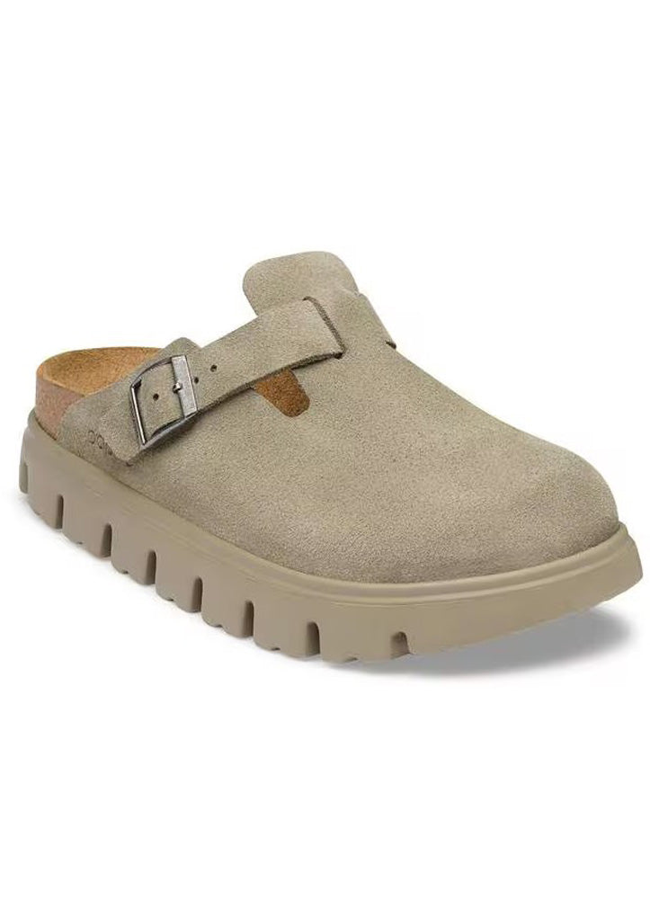 Boston Chunky in Taupe Suede Narrow Width by Birkenstock