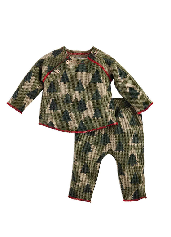 Tree Camo Waffle 2pc Set by Mud Pie
