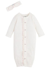 Rosette Polka Dot Gown by Mud Pie