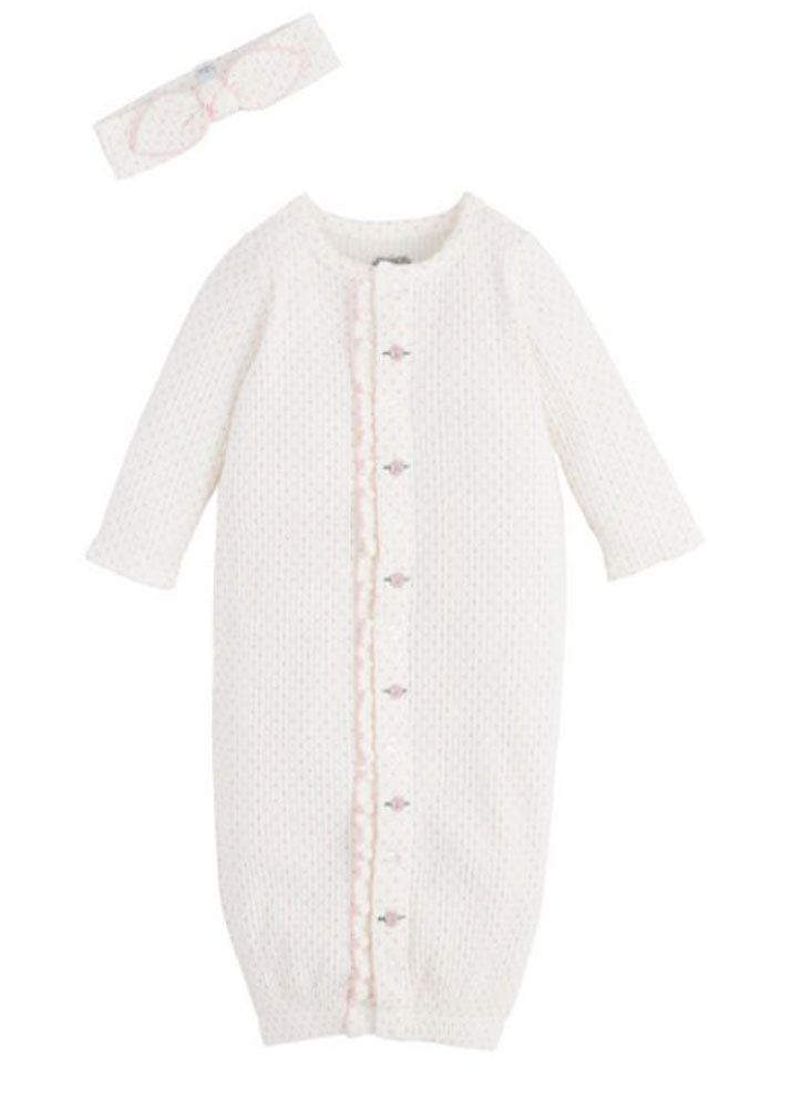 Rosette Polka Dot Gown by Mud Pie