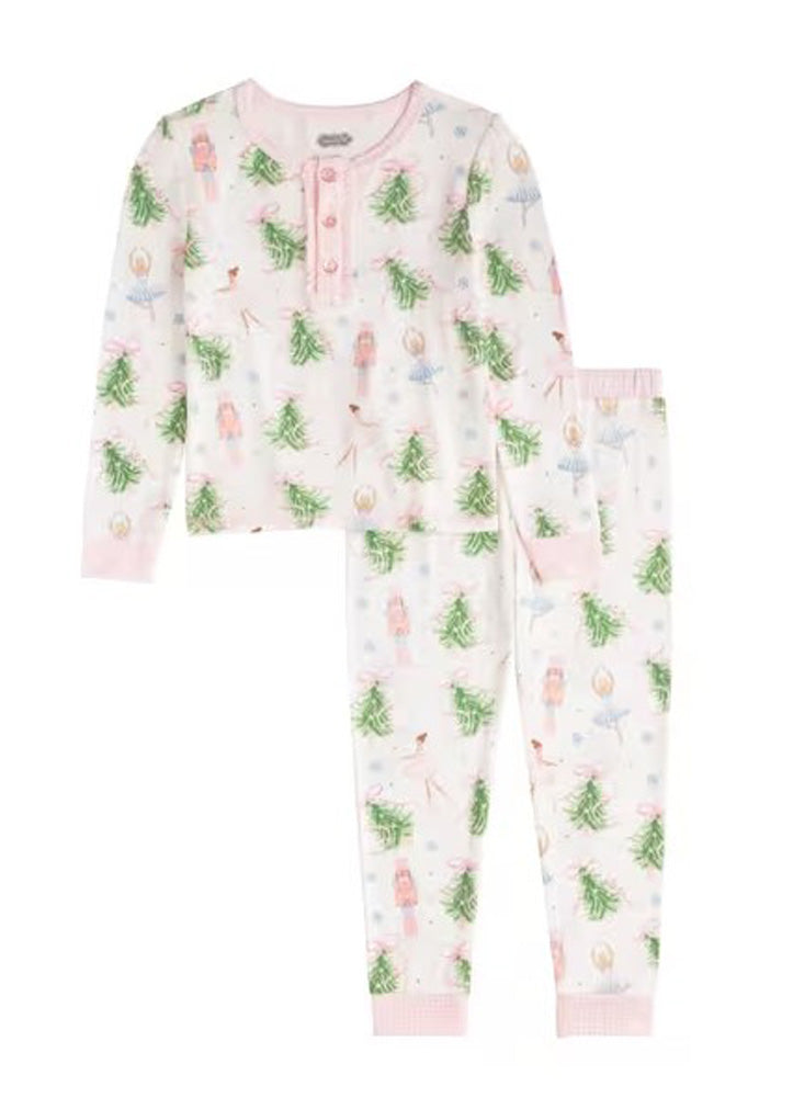 Christmas Tree Bow PJs by Mud Pie
