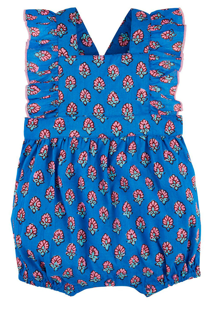 Ruffle Print Romper by Mud Pie