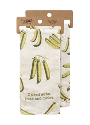 Kitchen Towel Peas and Quiet by Primitives by Kathy