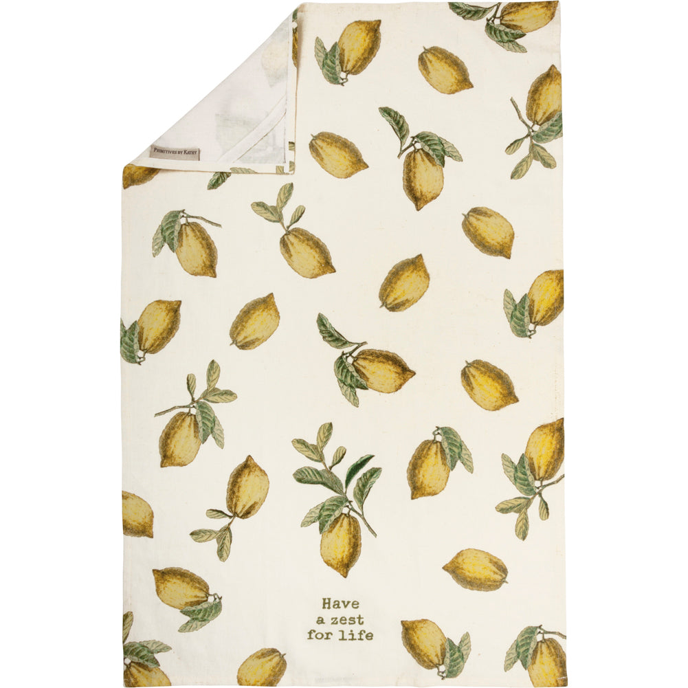 Kitchen Towel- Zest for Life by Primitive by Kathy