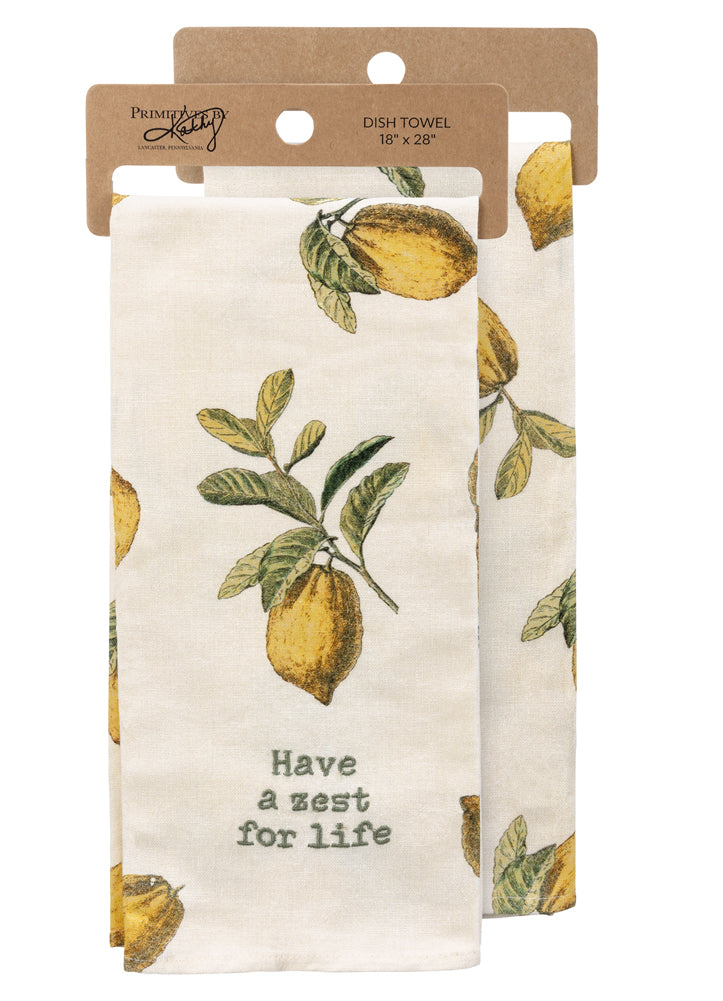 Kitchen Towel- Zest for Life by Primitive by Kathy