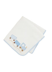 Train Quilted Blanket by Mud Pie
