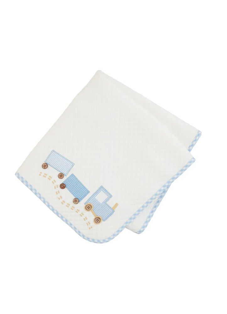 Train Quilted Blanket by Mud Pie