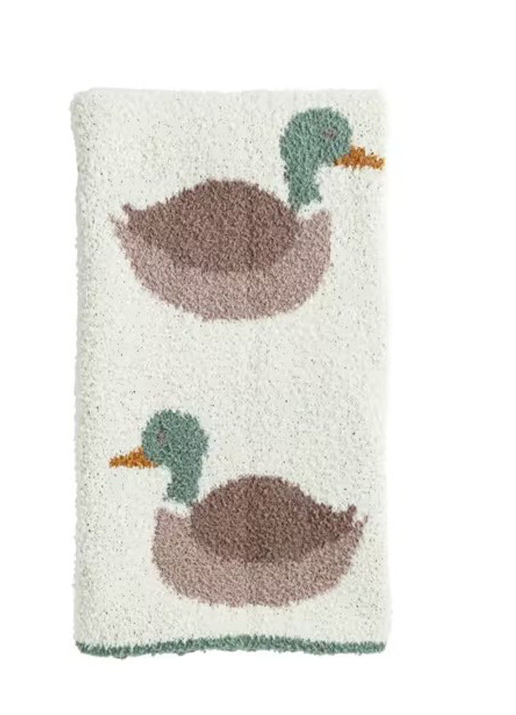 Mallard Duck Chenille Blanket by Mud Pie
