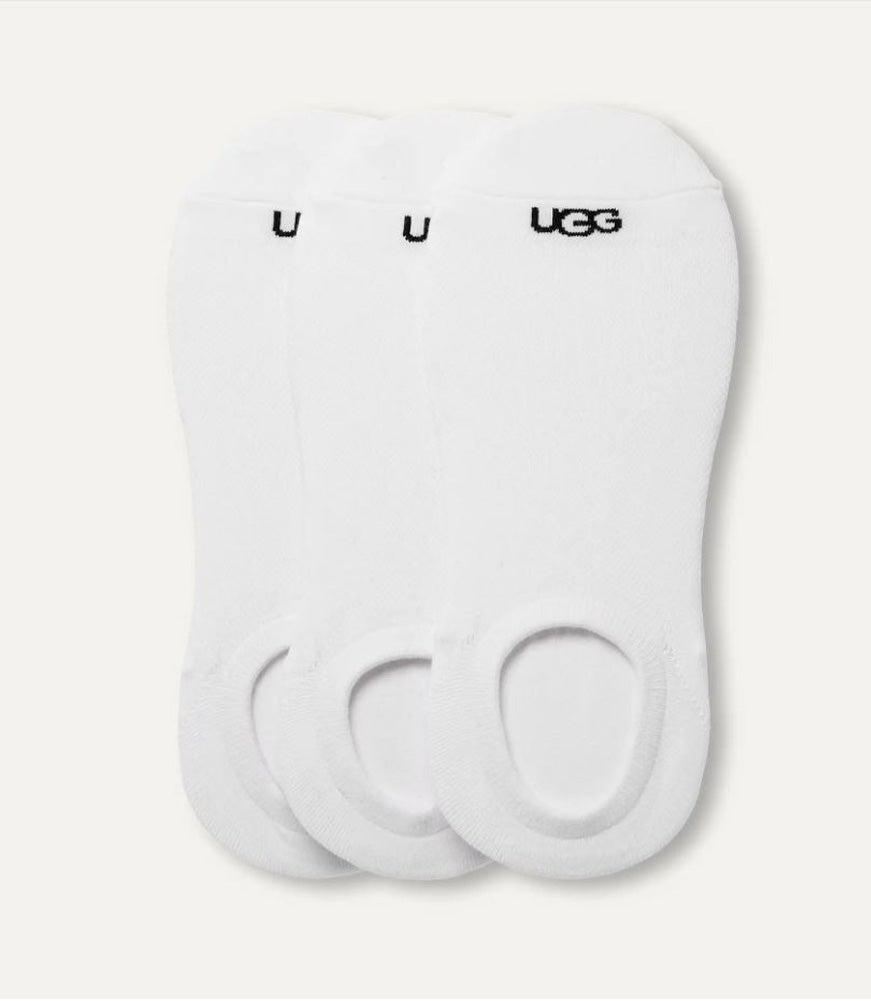 Oliver No Show 3 Pack in White by UGG