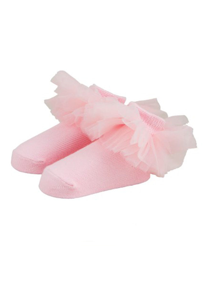 Solid Pink Tutu Socks by Mud Pie