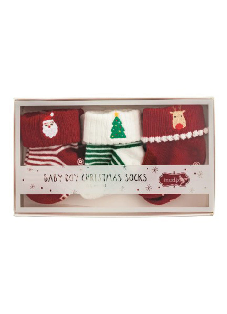 Boy Christmas Sock Box Set by Mud Pie