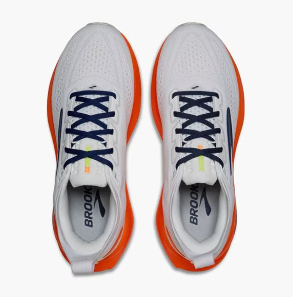 Glycerin 23 in White/Navy/Orange by Brooks