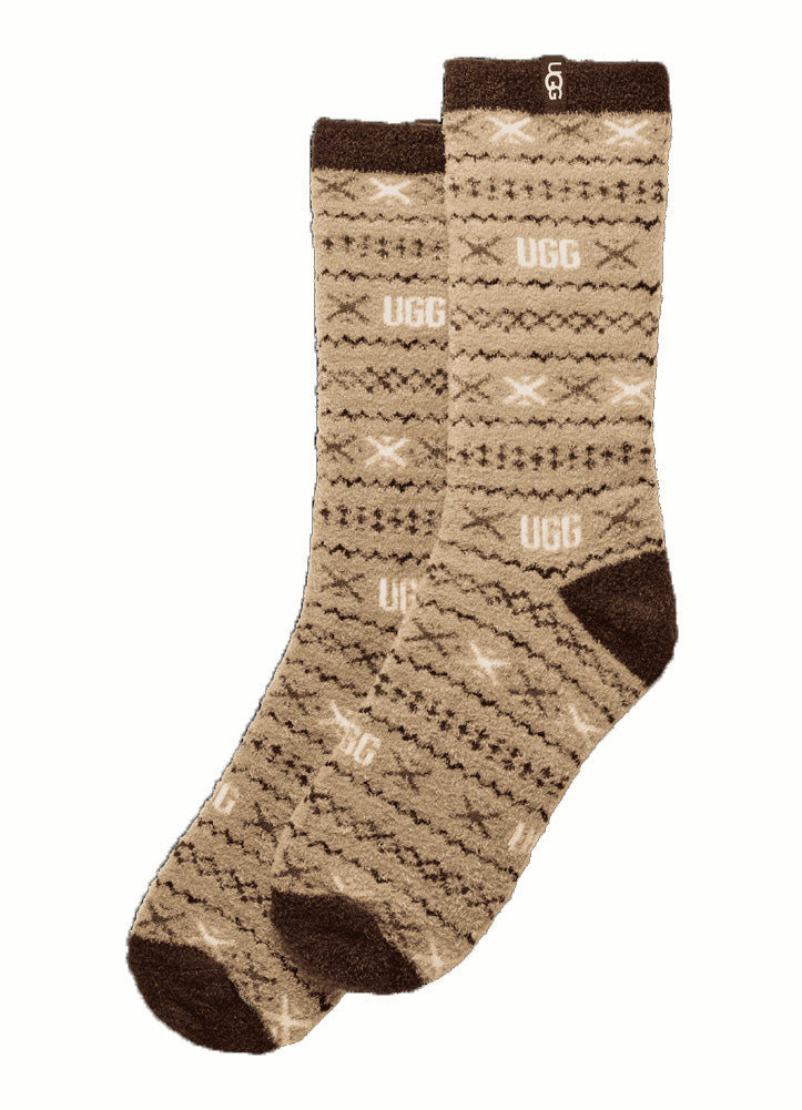 Leslie Graphic Crew Sock in Cola Multi UGG Isle by UGG