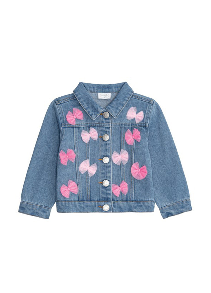 Tulle Bow Denim Jacket by Mud Pie