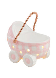 Pink Light Up Carriage Sitter by Mud Pie