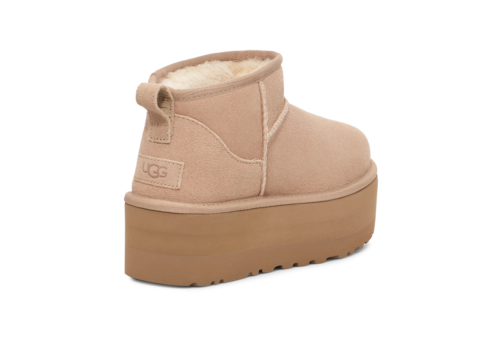 Classic Ultra Mini Platform in Sand by UGG