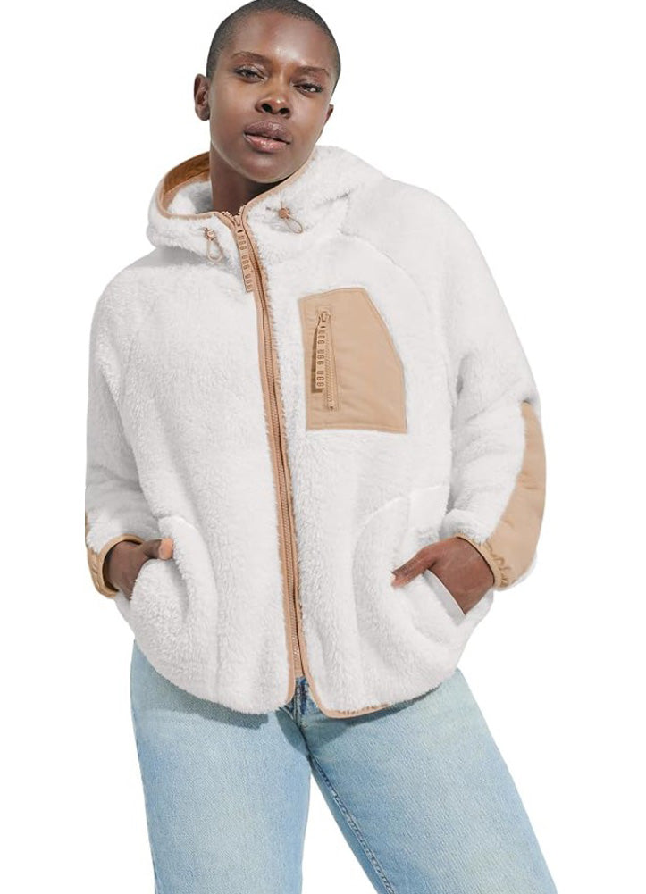 Ruthie UGGFluff Zip Hoodie in Nimbus/Driftwood by UGG
