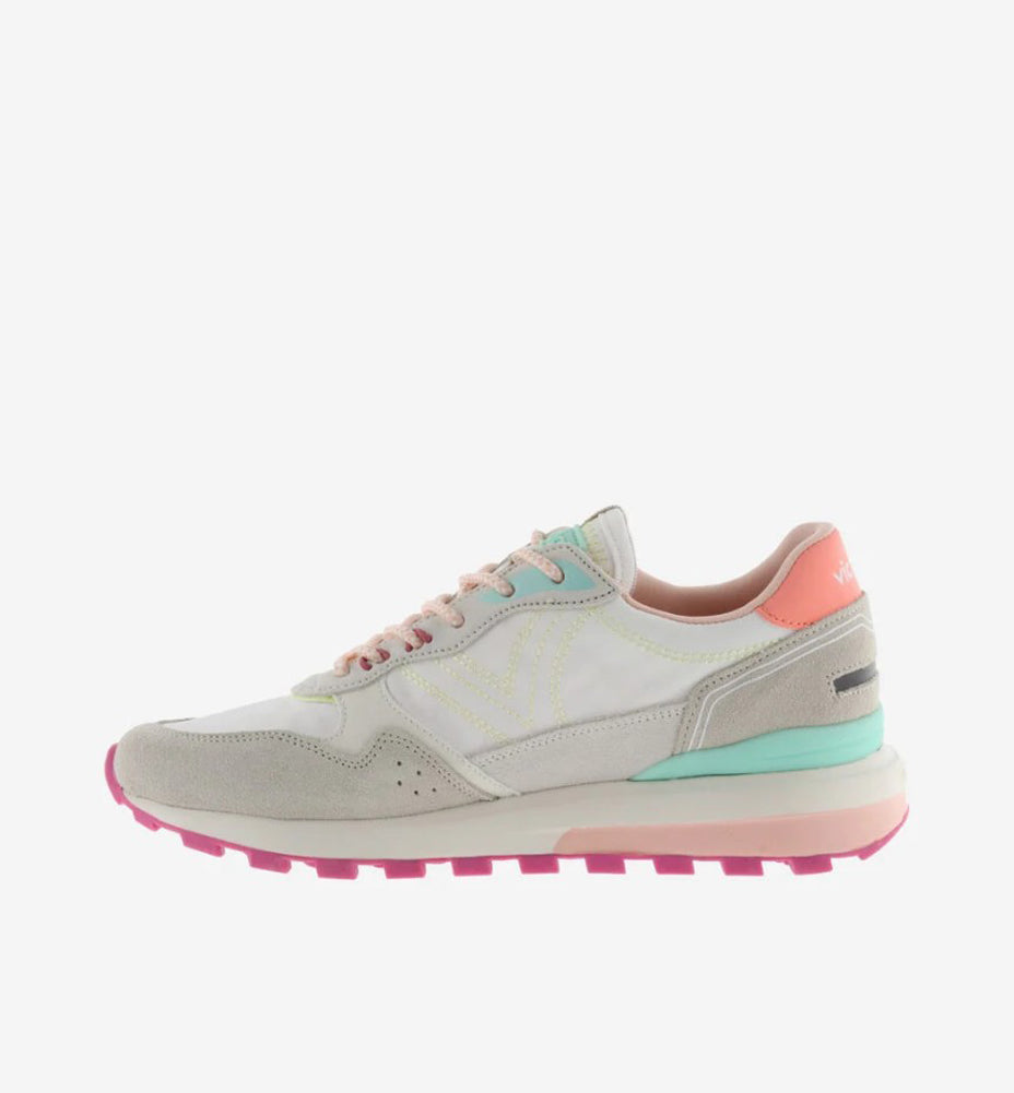 Luna Multi Colored and Nylon and Suede in White by Victoria