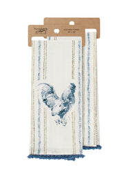 Kitchen Towel- Blue Rooster by Primitives by Kathy