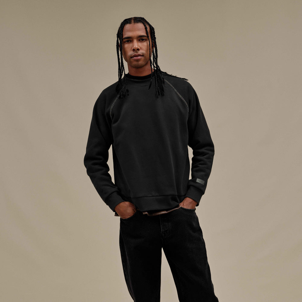 Classic Crewneck in Black by UGG