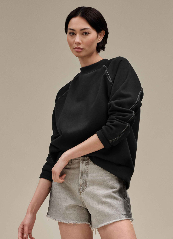 Classic Crewneck in Black by UGG