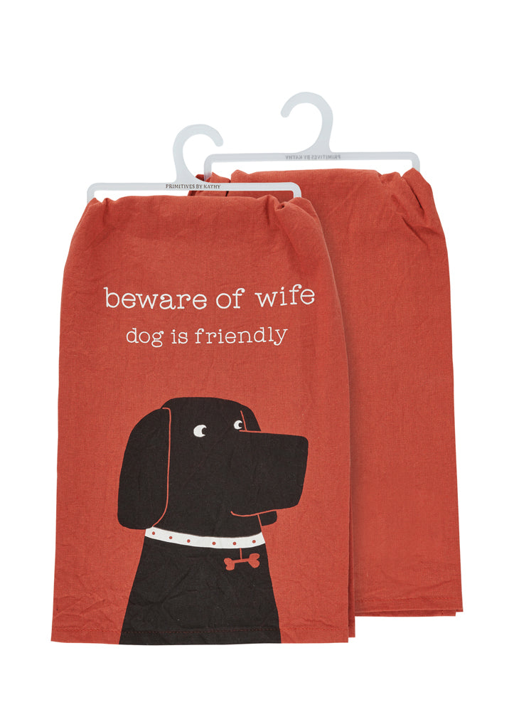Primitives by Kathy Dog is Friendly Tea Towel - Thumbnail 2