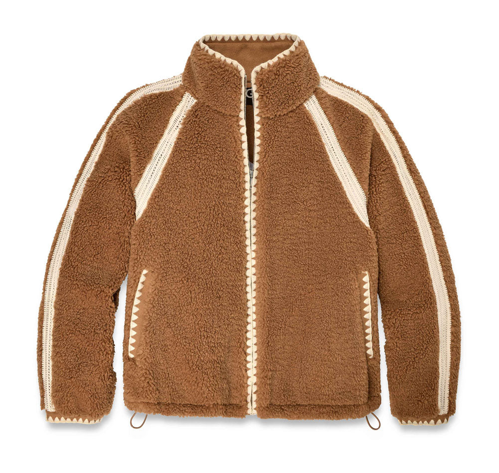 Nikia Crochet UGGFluff Jacket in Chestnut by UGG