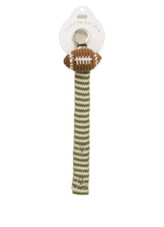 Football Crochet Paci Clip by Mud Pie
