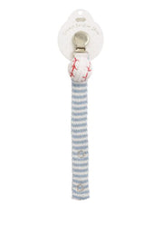 Baseball Crochet Paci Clip by Mud Pie