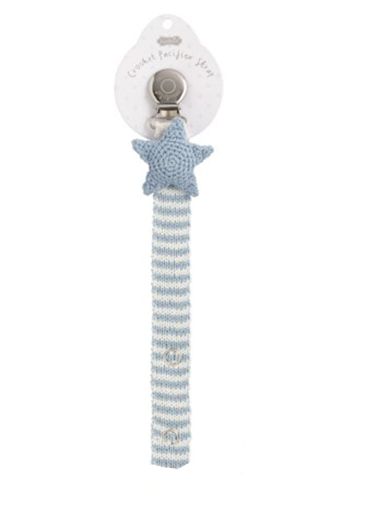 Star Crochet Paci Clip by Mud Pie