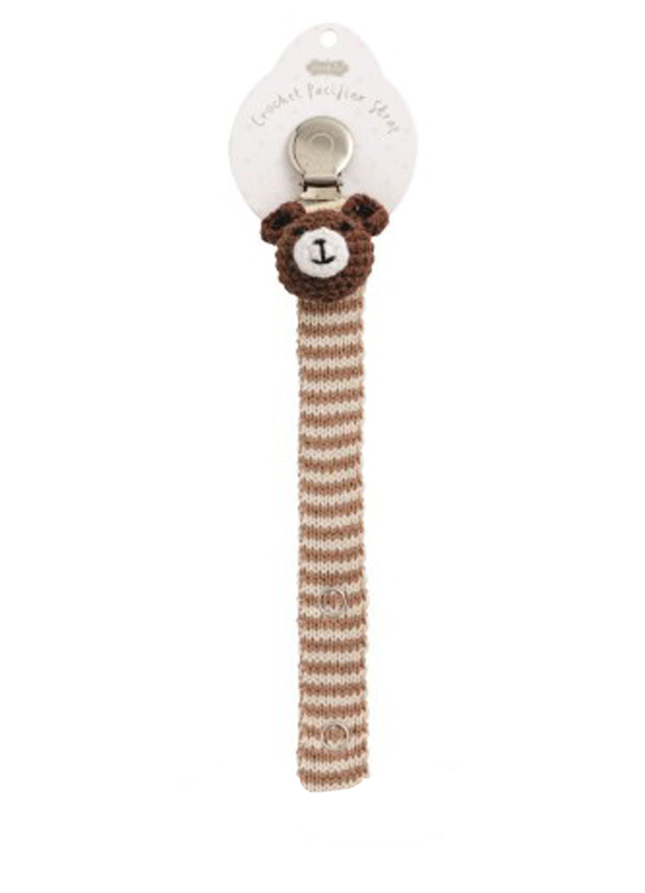 Bear Crochet Paci Clip by Mud Pie
