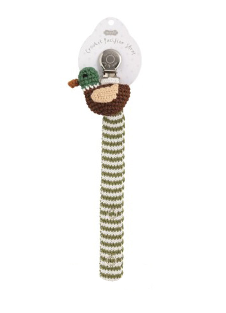 Duck Crochet Paci Clip by Mud Pie