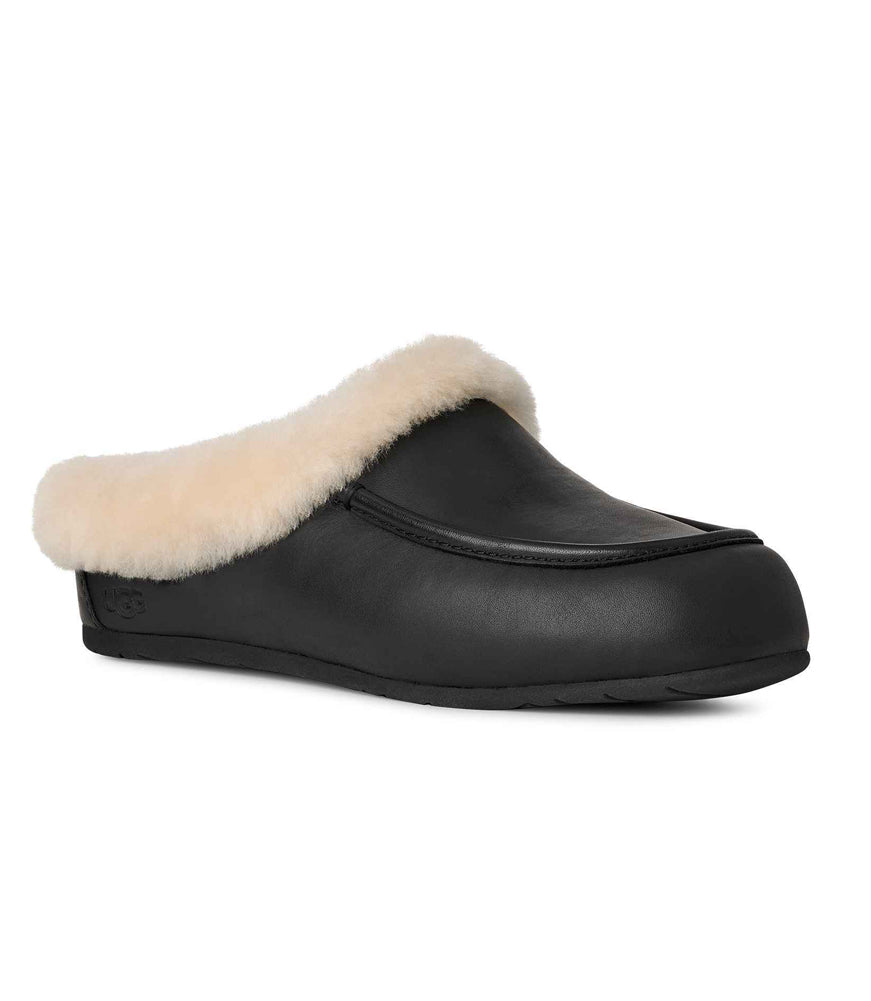 Ansley Mule Leather in Black by UGG