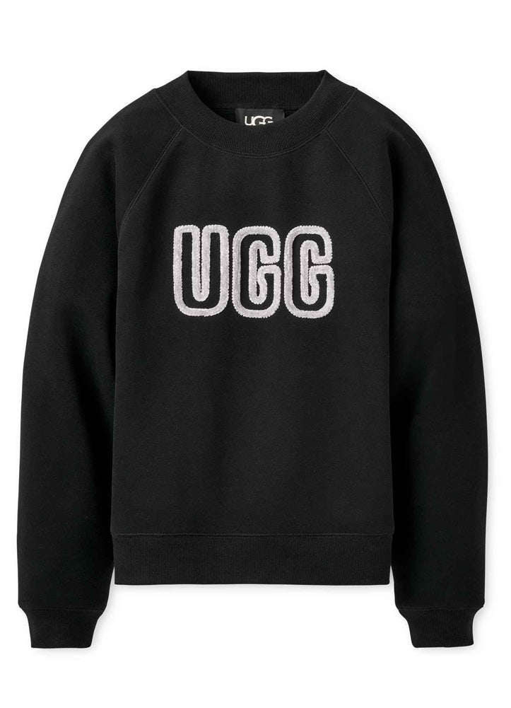 UGG Logo Crewneck in Black by UGG