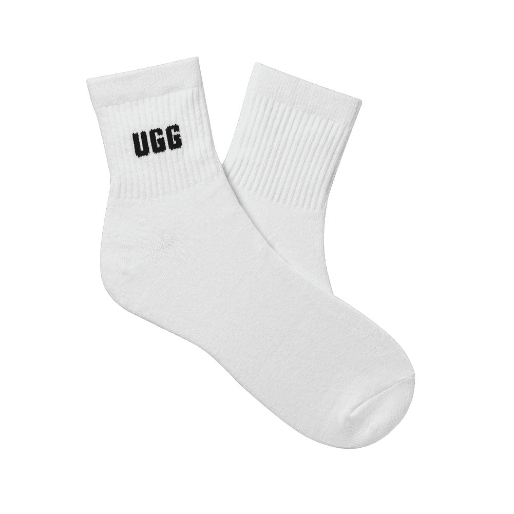 Quinlin Logo Quarter 2 Pack in White/Black by UGG
