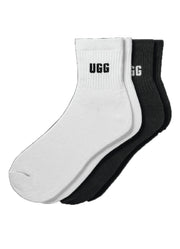 Quinlin Logo Quarter 2 Pack in White/Black by UGG