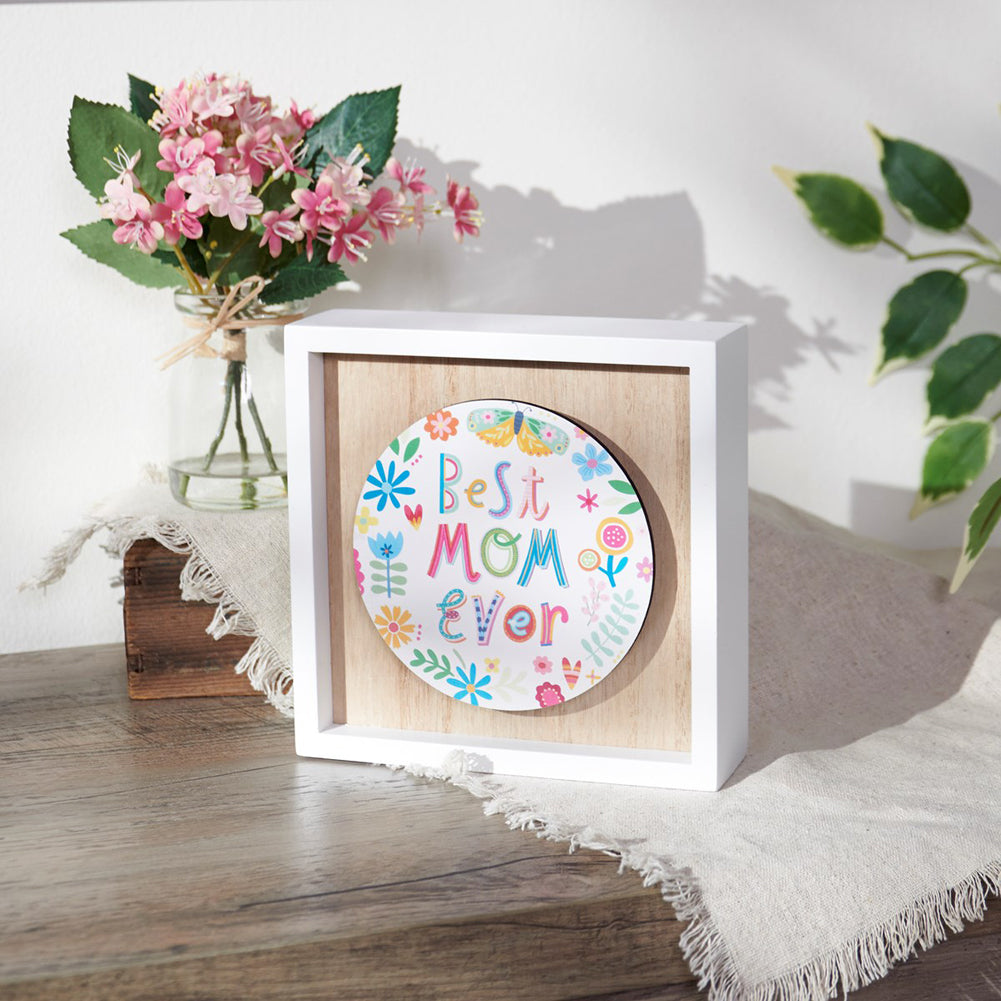 Inset Box Sign- Best Mom by Primitives by Kathy