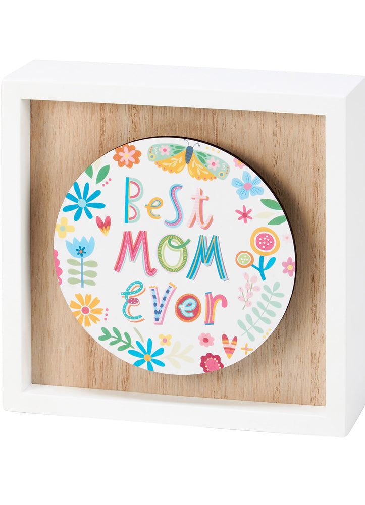 Inset Box Sign- Best Mom by Primitives by Kathy