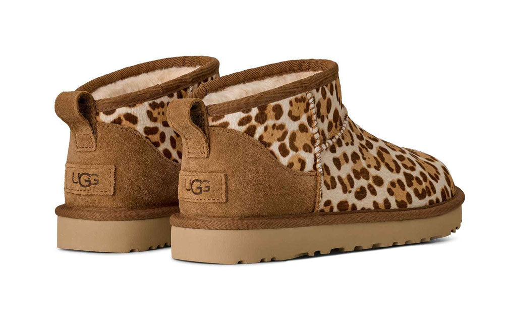Classic Ultra Mini Plains in Felicity Leopard Jasmine by UGG