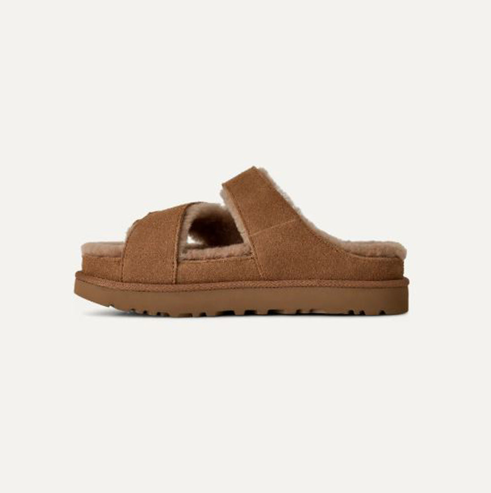 Greenport Cross Strap Slide in Chestnut by UGG