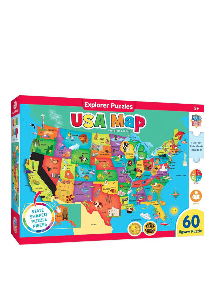 USA Map 60 Piece Puzzle by Masterpieces Puzzles