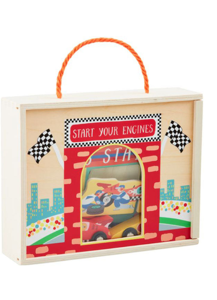 Wood Racecar Boxed Set by Mud Pie