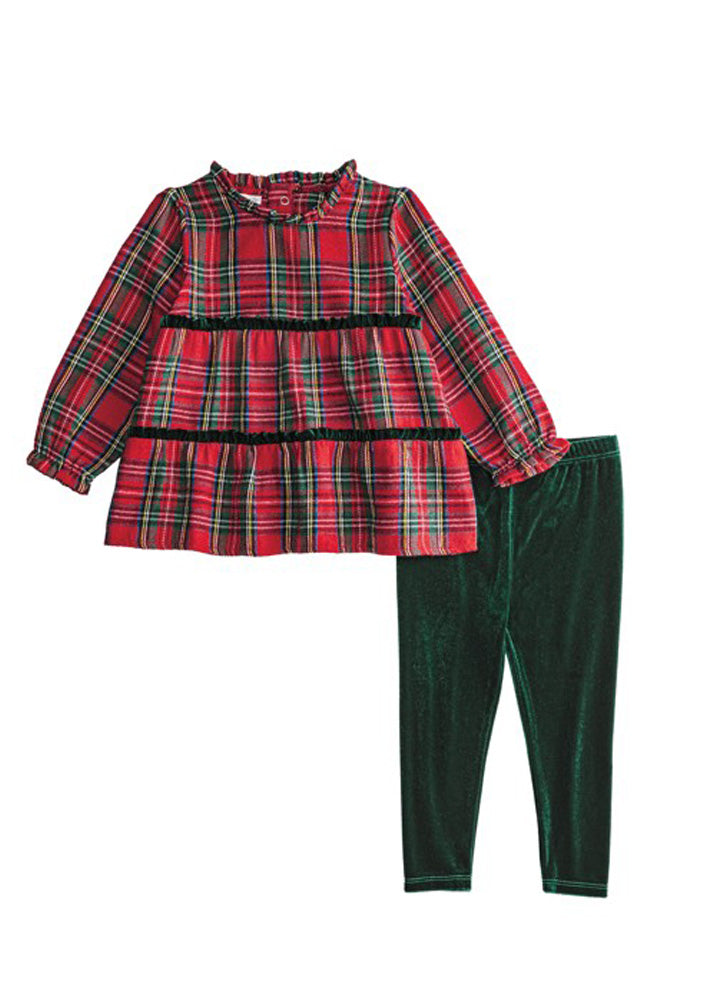 Tartan Tier Tunic and Legging by Mud Pie