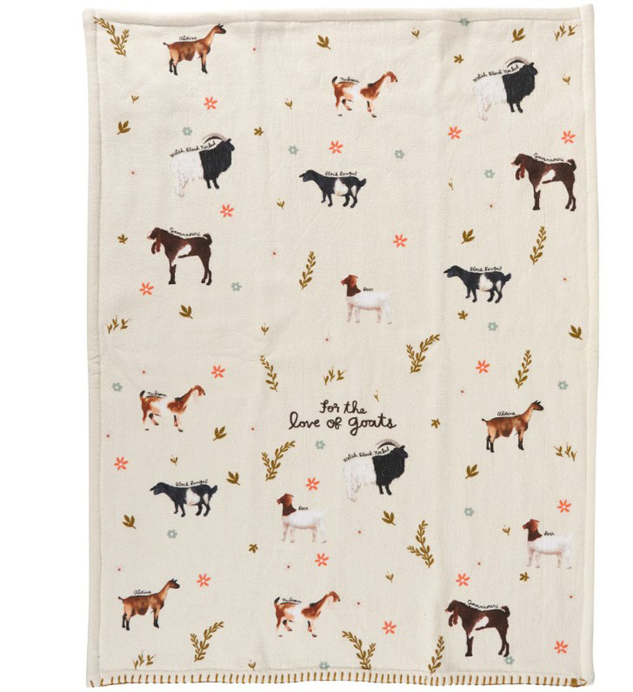 Love of Goats Kitchen Towel by Primitives by Kathy