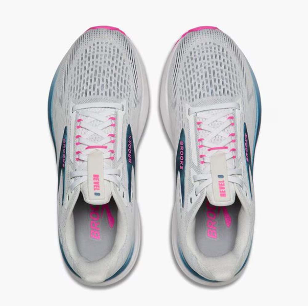 Revel 8 in White/Moonlight/Pink by Brooks